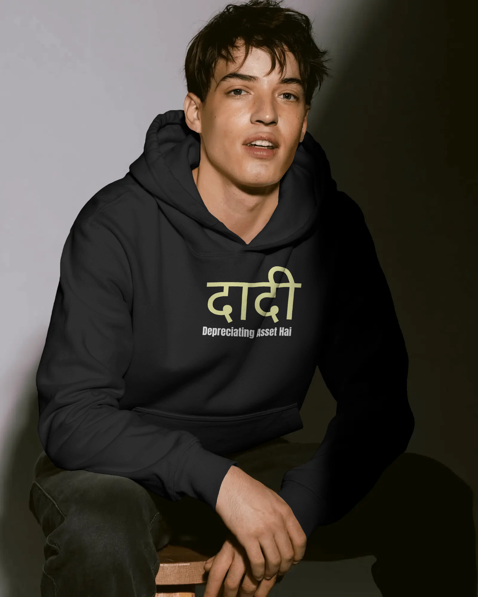 “Daadi – Depreciating Asset Hai” Hoodie | Midnight Black