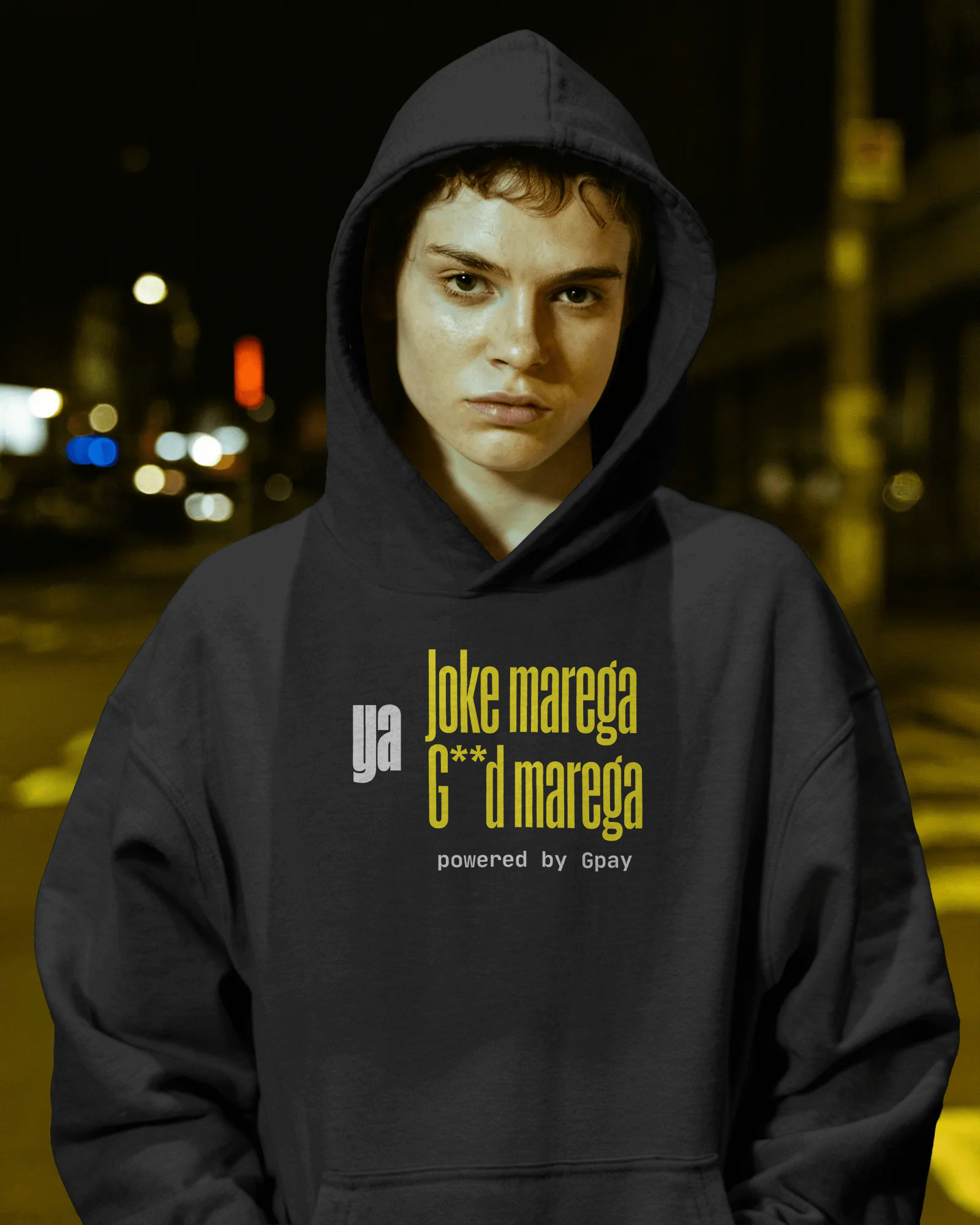 “Joke Maarega, Gd Maarega” Hoodie | Black Hoodie