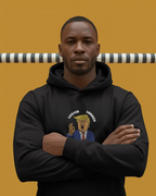 “Lasted Longer” Hoodie – Political Roast Edition| Black Hoodie