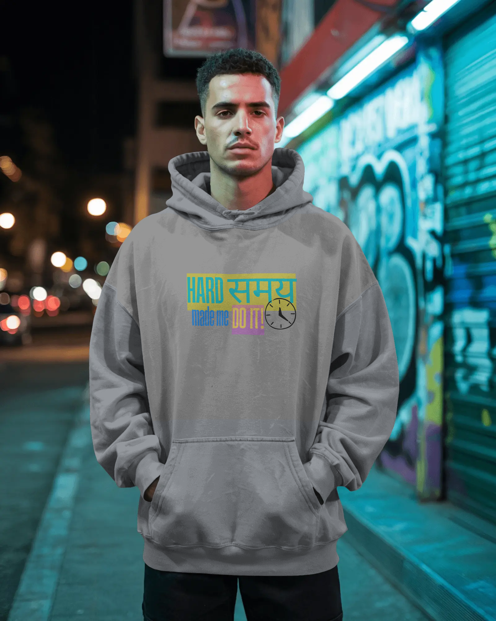 “Hard Samay Made Me Do It” Hoodie – Resilience Edition | Grey Hoodie